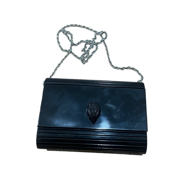 Kurt Geiger London Party Eagle clutch bag in black - Picture 2 of 4